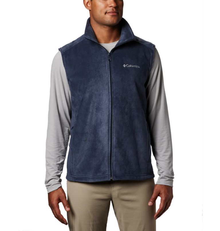 Black Grey Men's Columbia Steens Mountain Vest | QZJLSB-867 - Columbia Outlet Online