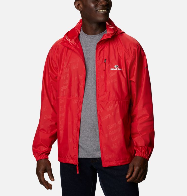 White Red Black Men's Columbia Collegiate Windbreaker | WGXYSB-405 - Columbia Outlet Online