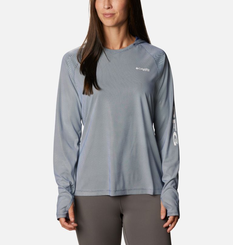 Grey Women's Columbia PFG Tidal Deflector Hoodies | OMQNIG-476 - Columbia Outlet Online