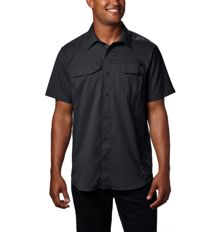 White Men's Columbia Silver Ridge Lite Shirts | ZPXICN-054 - Columbia Outlet Online