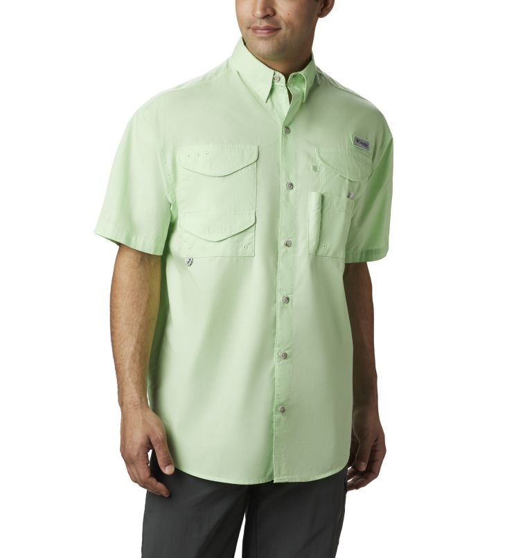 Green Men's Columbia PFG Bonehead Fishing Shirts | CDGXSP-471 - Columbia Outlet Online