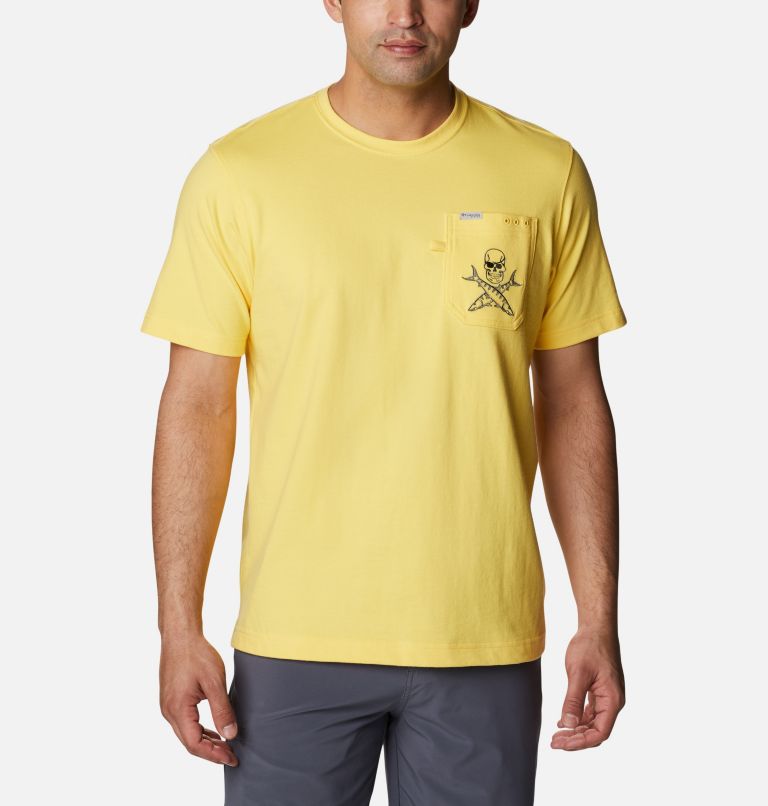 Navy Men's Columbia PFG T-Shirt | PVRZGT-931 - Columbia Outlet Online
