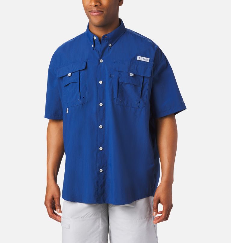 Red Men's Columbia PFG Bahama II Fishing Shirts | GTKQLC-814 - Columbia Outlet Online