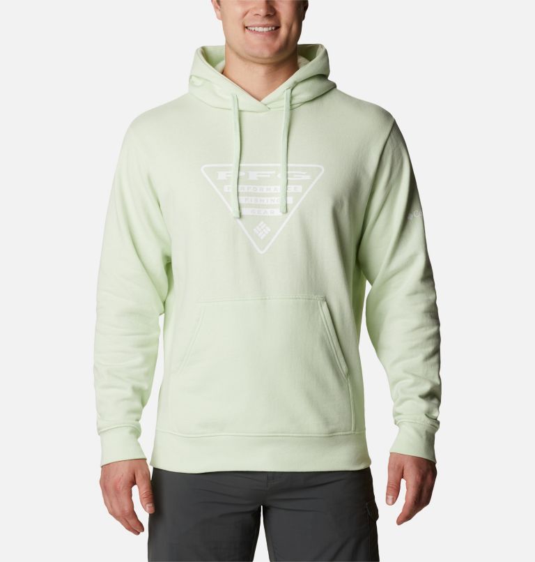 Black Grey Men's Columbia PFG Triangle Hoodies | FRCXMP-682 - Columbia Outlet Online