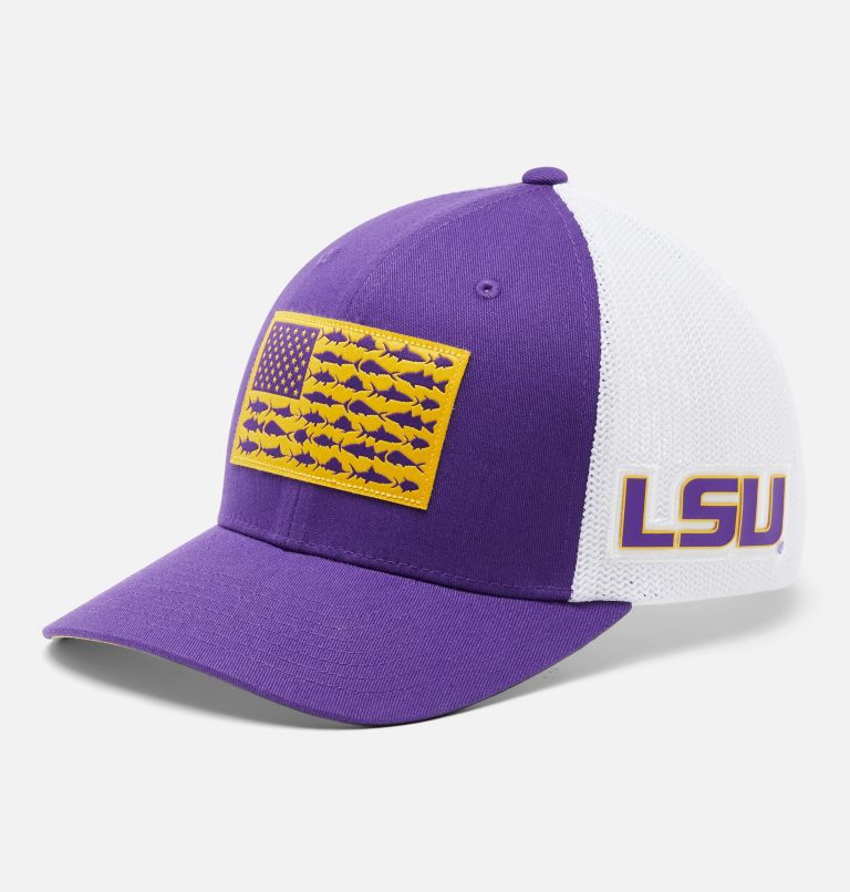Purple Women's Columbia PFG Mesh Fish Flag Baseball Cap Hats | BYNGDU-560 - Columbia Outlet Online