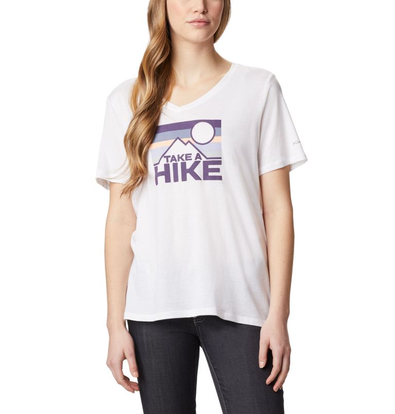 White Women's Columbia Mount Rose T-Shirt | FVAQGS-985 - Columbia Outlet Online