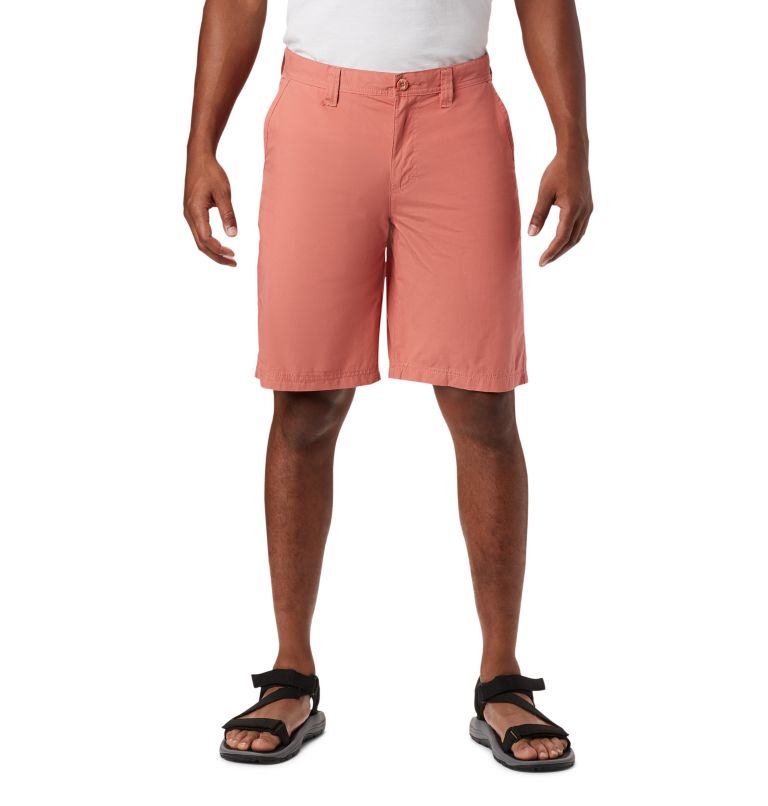 Red Men's Columbia Washed Out Shorts | UFZNHA-485 - Columbia Outlet Online