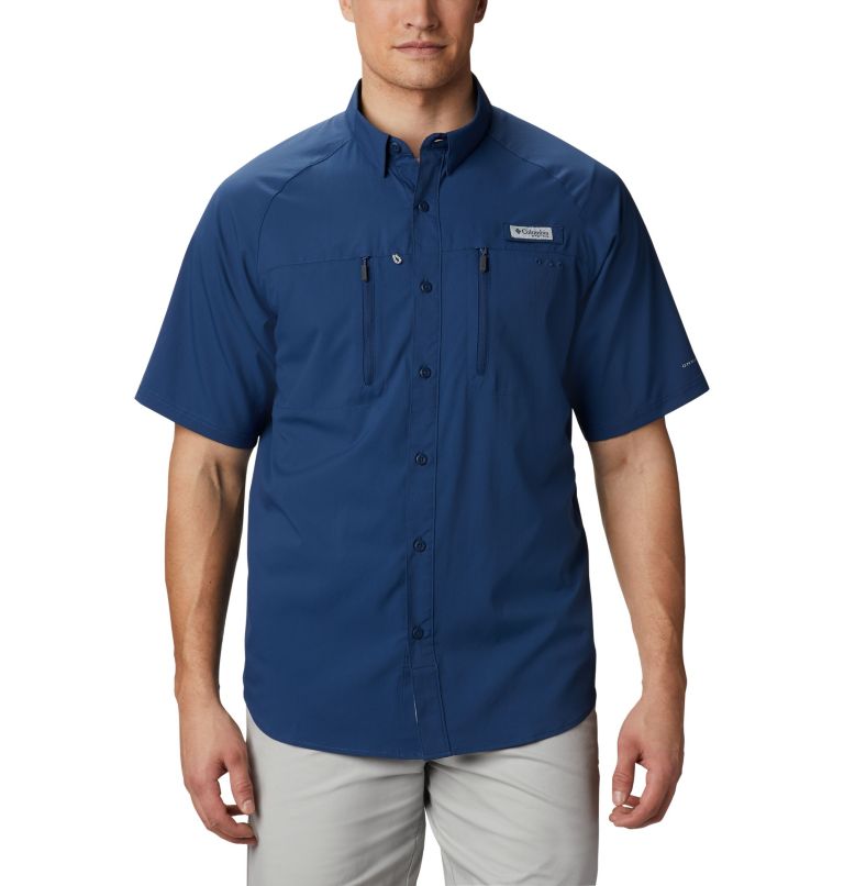 White Men's Columbia PFG Terminal Tackle Fishing Shirts | JSXPRL-920 - Columbia Outlet Online