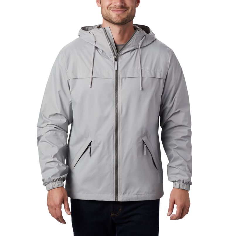 Grey Men's Columbia Oroville Creek Rain Jacket | VJMPOY-023 - Columbia Outlet Online