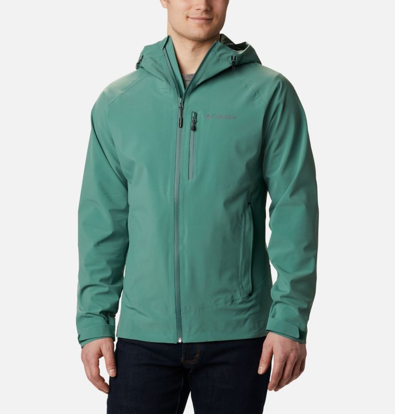 Black Men's Columbia Beacon Trail Rain Jacket | AMUSEV-093 - Columbia Outlet Online