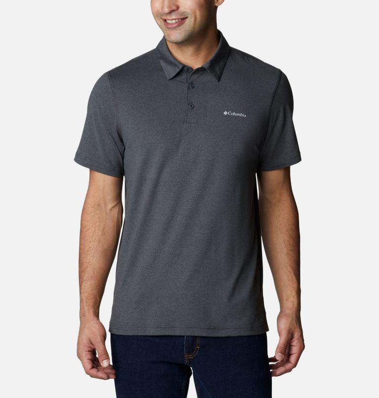 Black Men's Columbia Tech Trail Polo | VORUQN-759 - Columbia Outlet Online