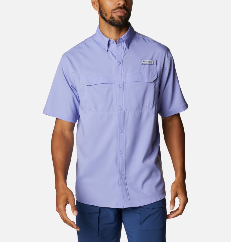 Navy Men's Columbia PFG Low Drag Offshore Shirts | GQZFXV-240 - Columbia Outlet Online