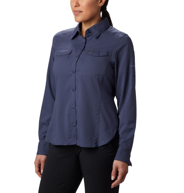 White Women's Columbia Silver Ridge Shirts | QOUAXK-537 - Columbia Outlet Online