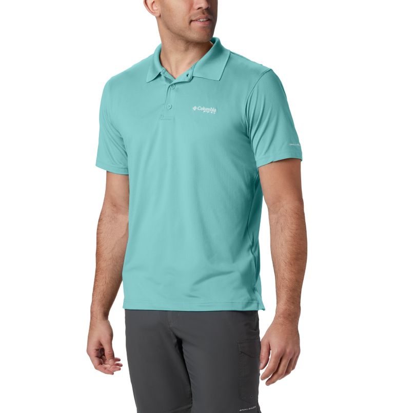 Blue Men's Columbia PFG Skiff Cast Polo | UOYQGN-642 - Columbia Outlet Online