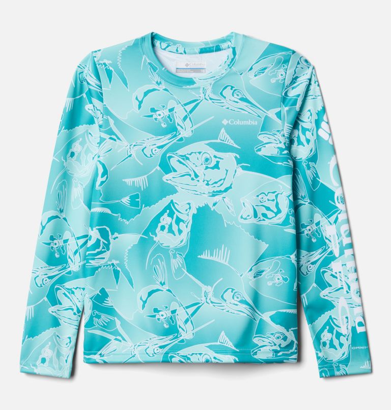 Blue Kids' Columbia PFG Super Terminal Tackle Shirts | KNPXSZ-254 - Columbia Outlet Online