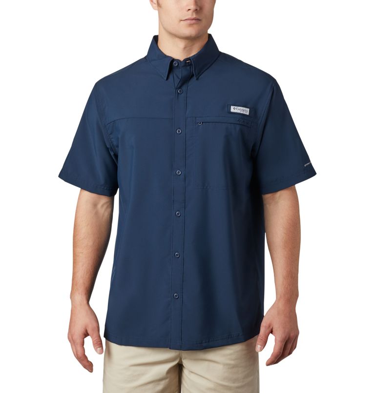 Green Men's Columbia PFG Grander Marlin Shirts | RJSUPX-940 - Columbia Outlet Online