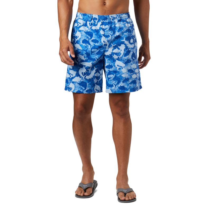Navy Men's Columbia PFG Super Backcast Shorts | XALKRC-840 - Columbia Outlet Online