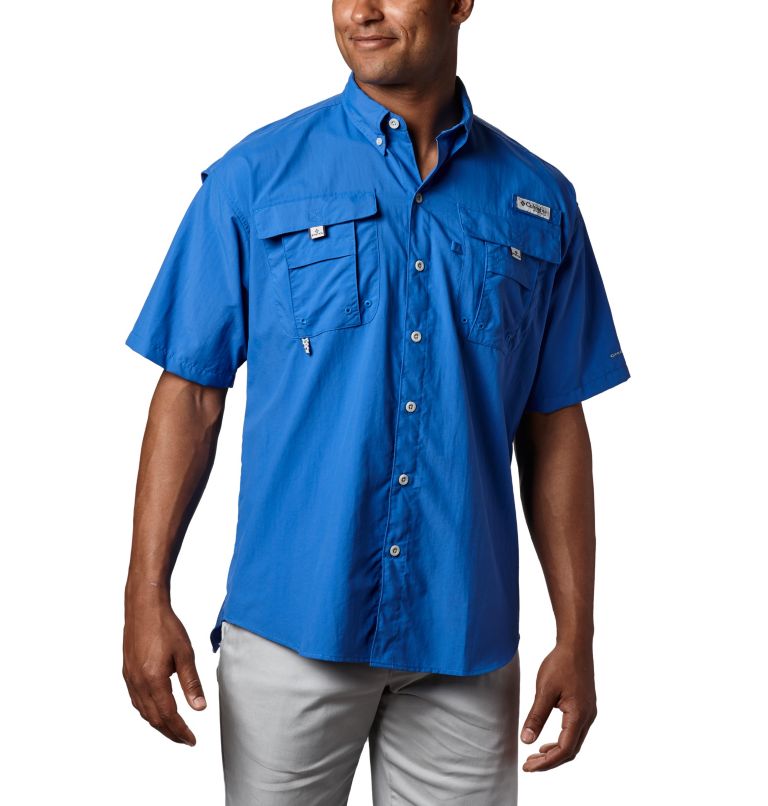Red Men's Columbia PFG Bahama II Fishing Shirts | GTKQLC-814 - Columbia Outlet Online