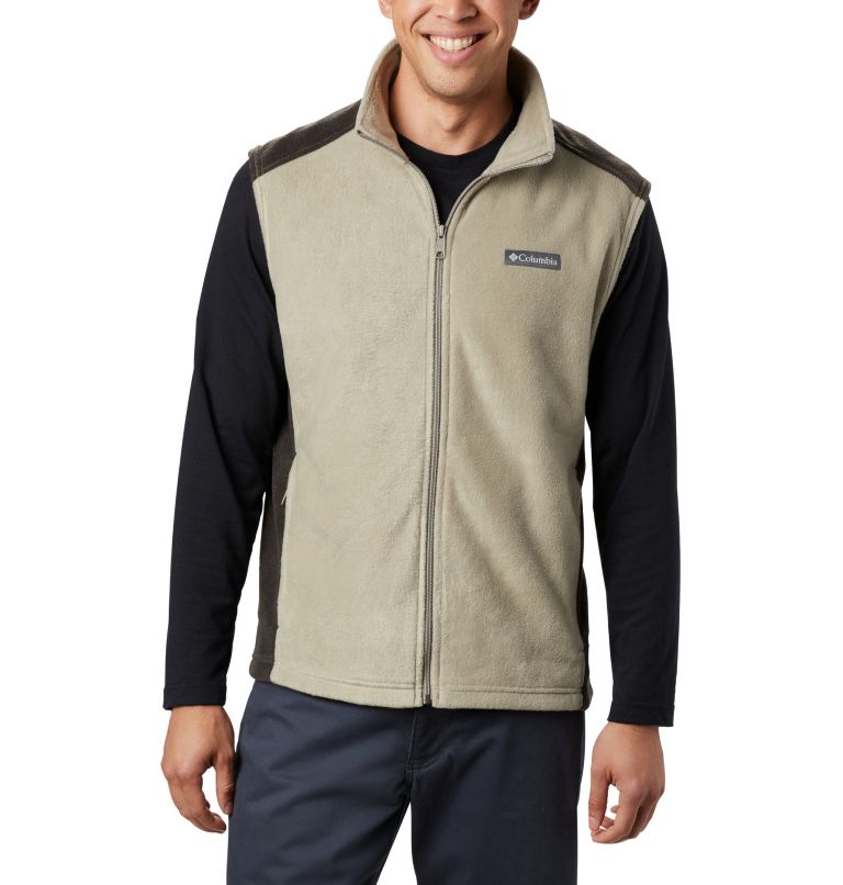 Black Grey Men's Columbia Steens Mountain Vest | QZJLSB-867 - Columbia Outlet Online