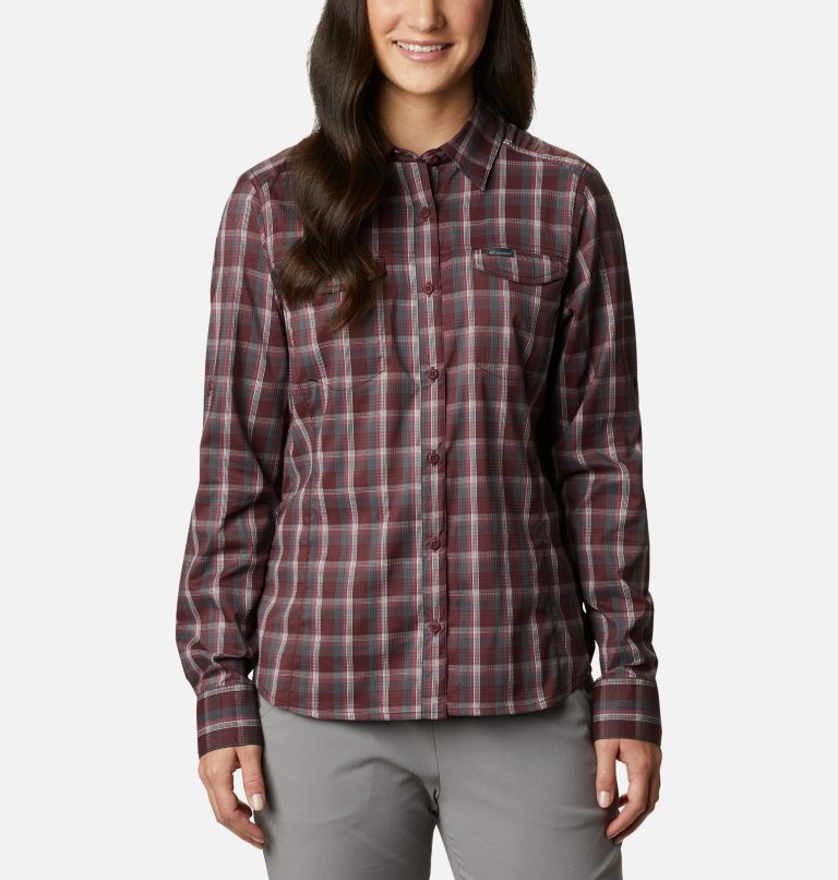 White Women's Columbia Silver Ridge Shirts | QOUAXK-537 - Columbia Outlet Online