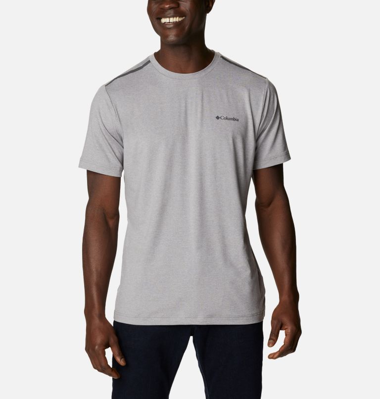Blue Men's Columbia Tech Trail T-Shirt | YWQNED-760 - Columbia Outlet Online