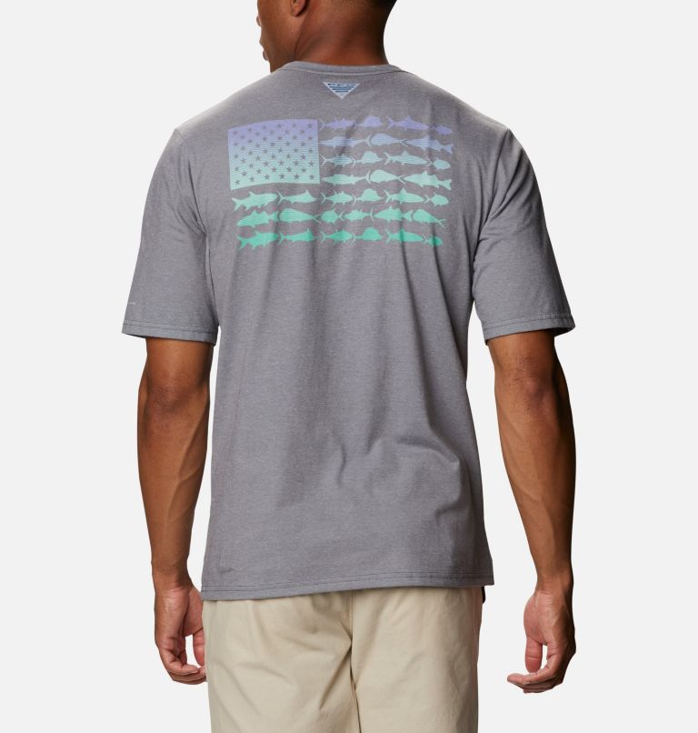Navy Men's Columbia PFG T-Shirt | PVRZGT-931 - Columbia Outlet Online