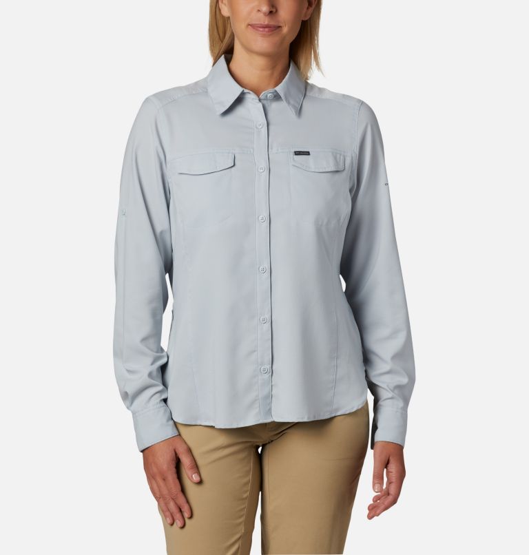 White Women's Columbia Silver Ridge Shirts | QOUAXK-537 - Columbia Outlet Online
