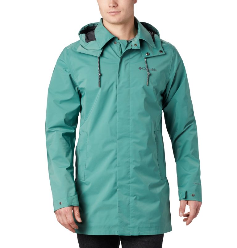 Green Men's Columbia East Park Rain Jacket | NVMLCZ-954 - Columbia Outlet Online
