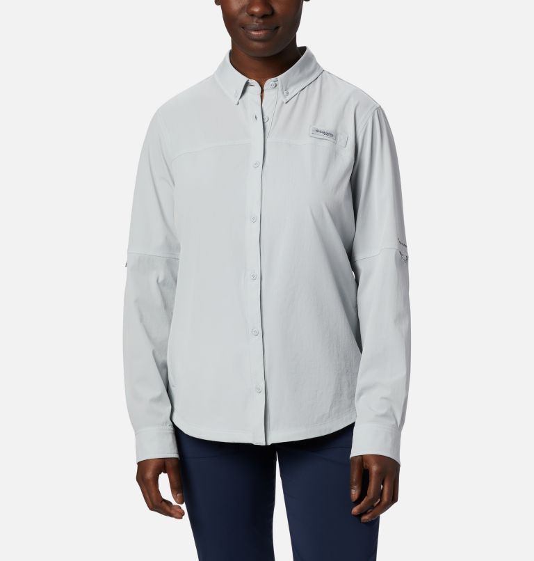Grey Women's Columbia Coral Point Shirts | JKSVGF-876 - Columbia Outlet Online