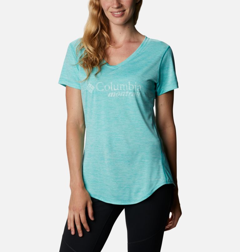 White Women's Columbia Trinity Trail T-Shirt | YBRKAO-653 - Columbia Outlet Online