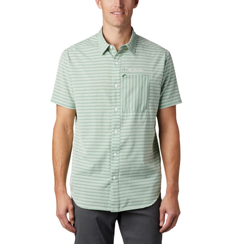Black Men's Columbia Twisted Creek II Shirts | CYKPRX-536 - Columbia Outlet Online