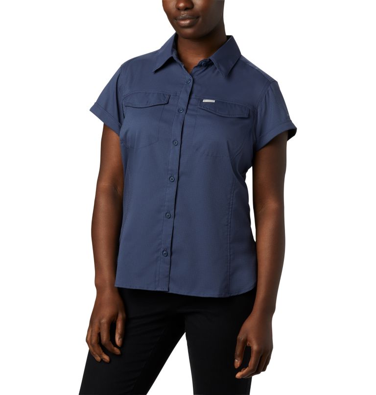 White Women's Columbia Silver Ridge Shirts | QOUAXK-537 - Columbia Outlet Online