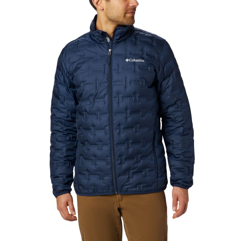 Blue Men's Columbia Delta Ridge Down Jacket | FEHZXD-769 - Columbia Outlet Online