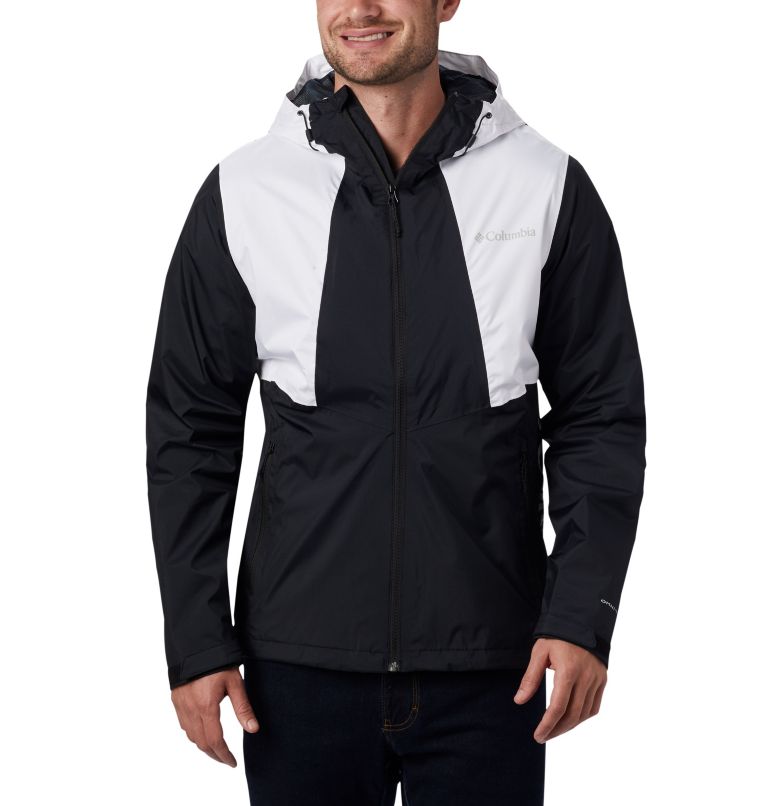 Black White Men's Columbia Inner Limits Rain Jacket | LOGVJI-830 - Columbia Outlet Online