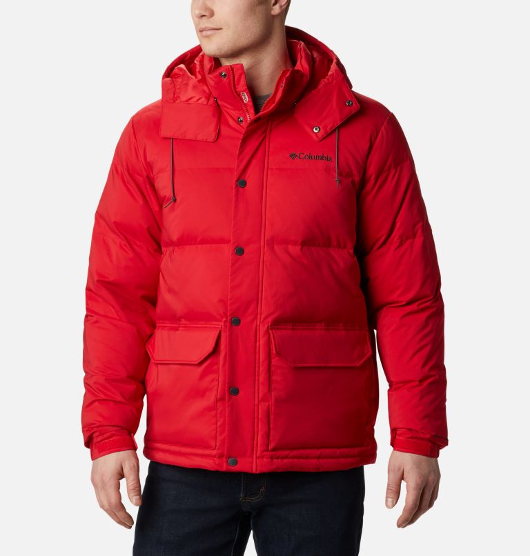 Black Men's Columbia Rockfall Down Jacket | ECZKWT-682 - Columbia Outlet Online