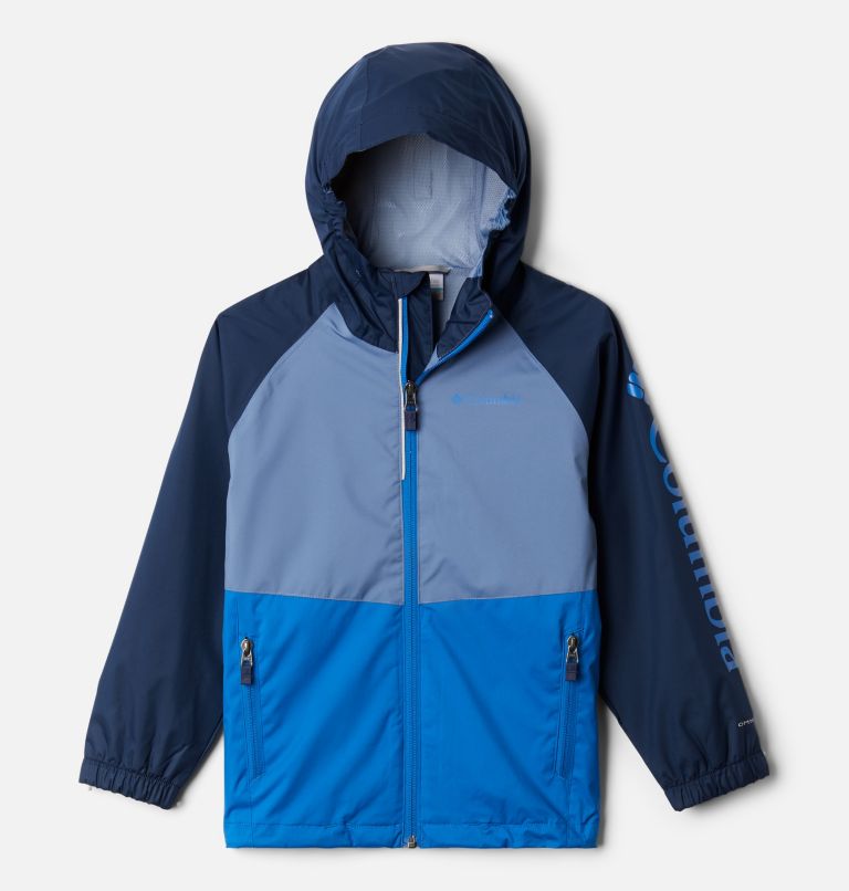 Blue White Kids' Columbia Dalby Springs Waterproof Jacket | XWMPVF-485 - Columbia Outlet Online