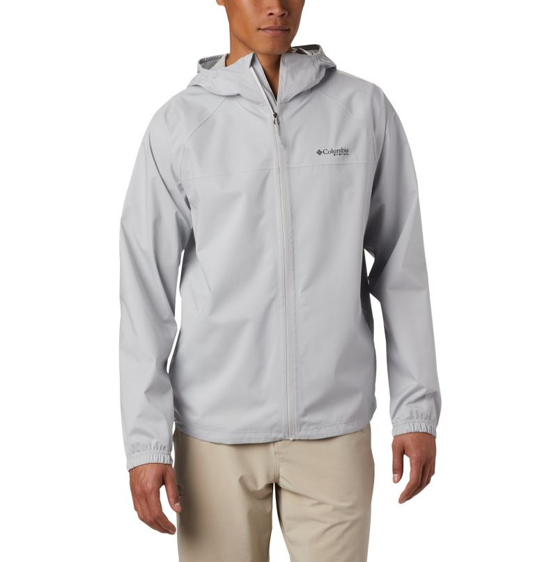 Grey Men's Columbia PFG Tamiami Rain Jacket | CPQKRS-764 - Columbia Outlet Online