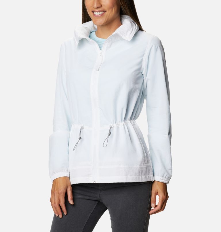White Women's Columbia Wild Willow Windbreaker | MVAKTQ-467 - Columbia Outlet Online