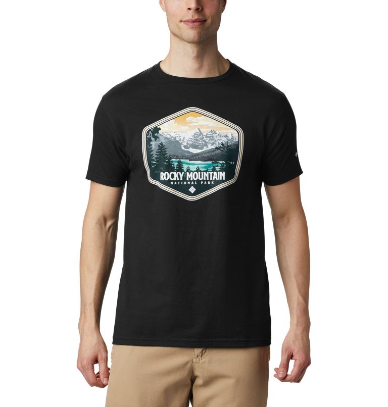 Black Men's Columbia Pegasus T-Shirt | JOUHNQ-421 - Columbia Outlet Online