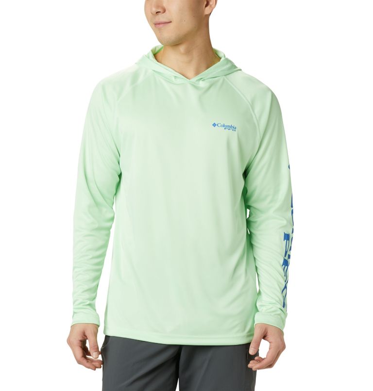 Blue Men's Columbia PFG Terminal Tackle Hoodies | LXRMKW-826 - Columbia Outlet Online