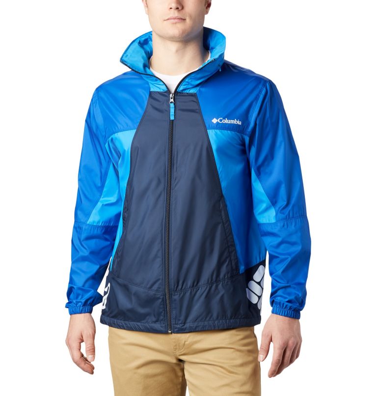 Black Grey Men's Columbia Point Park Windbreaker | JKIRYD-417 - Columbia Outlet Online