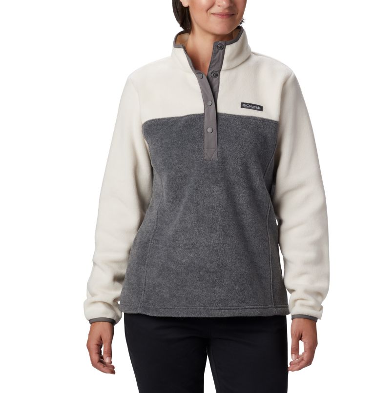 Pink White Women's Columbia Benton Springs Hoodies | BICTEY-046 - Columbia Outlet Online