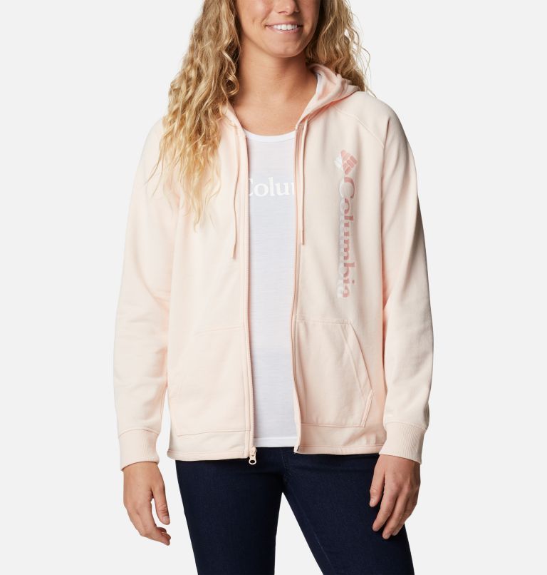 Red Women's Columbia Logo Hoodies | EDBULY-643 - Columbia Outlet Online