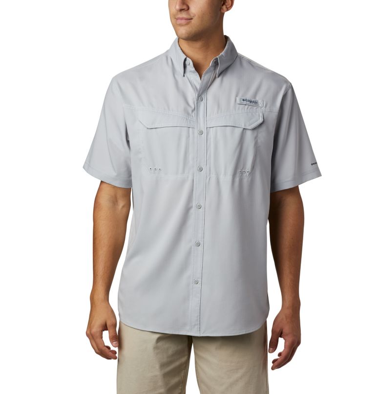 Navy Men's Columbia PFG Low Drag Offshore Shirts | GQZFXV-240 - Columbia Outlet Online