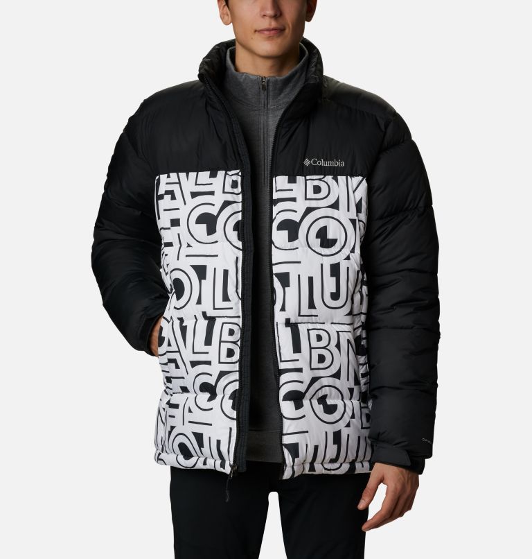 White Black Men's Columbia Pike Lake Insulated Jacket | QVNEBF-748 - Columbia Outlet Online