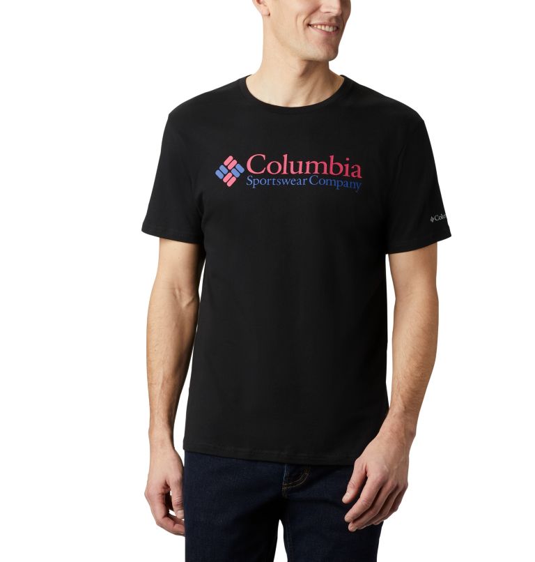 White Men's Columbia CSC Basic Logo T-Shirt | OKDMJB-128 - Columbia Outlet Online