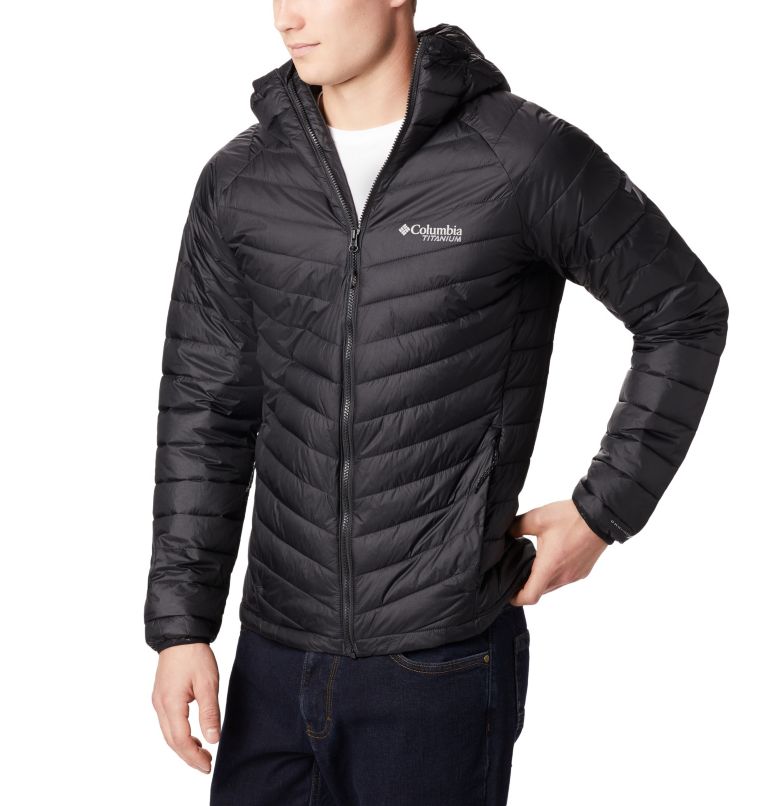 Black Men's Columbia Snow Country Hooded Jacket | CNLEAR-817 - Columbia Outlet Online