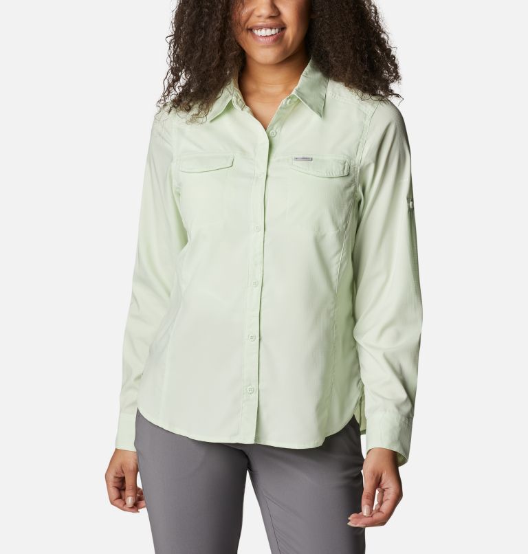 White Women's Columbia Silver Ridge Shirts | QOUAXK-537 - Columbia Outlet Online