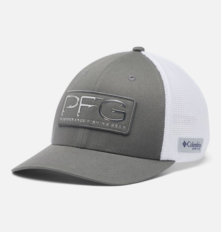 Silver Men's Columbia PHG Mesh Baseball Cap Hats | QYGHWZ-378 - Columbia Outlet Online