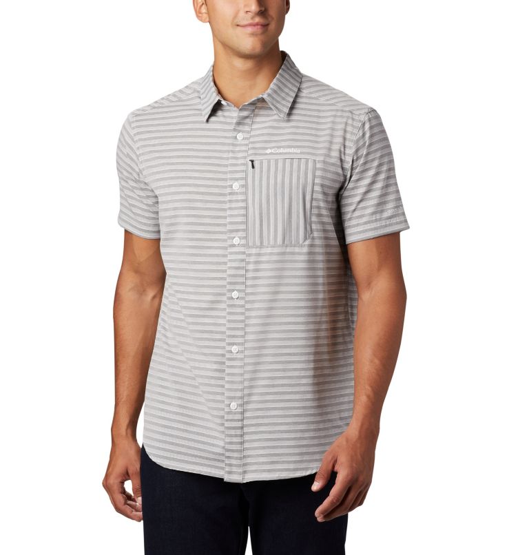 Black Men's Columbia Twisted Creek II Shirts | CYKPRX-536 - Columbia Outlet Online
